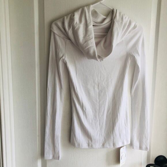 Commense Womens Sweater XS White‎ Cowl Neck Long Sleeve Pullover Lightweight NWT - Picture 2 of 8